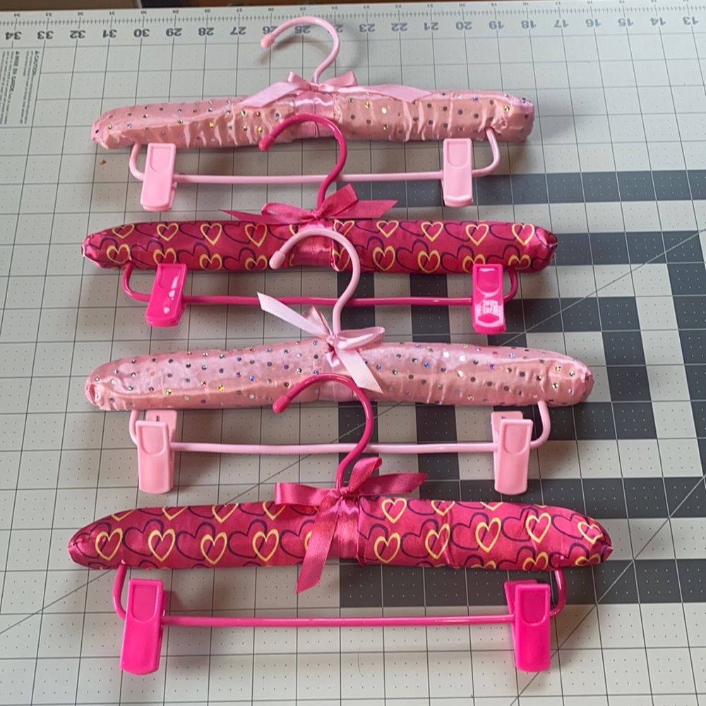 New Barbie Color Pink Satin Children’s hangers